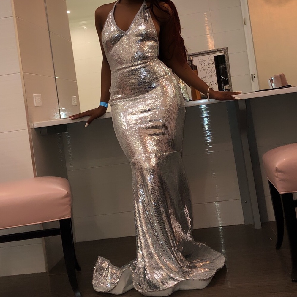 Elegant silver dress
